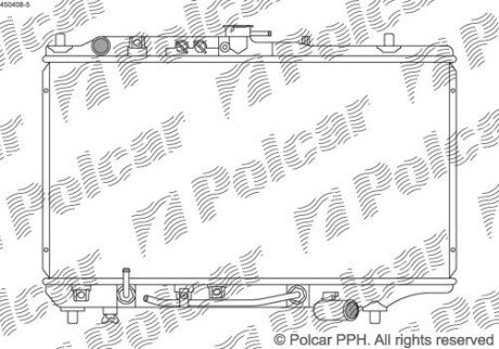 Фото автозапчасти радіатор охолодження Polcar 450408-5