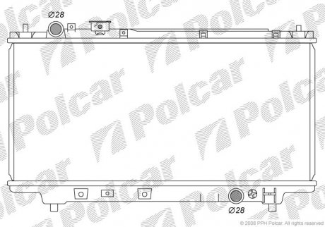 Фото автозапчасти радіатор охолодження Polcar 450708-1