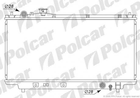 Радиатор охлаждения 323 94- (B6BF15200G) Polcar 450708-2