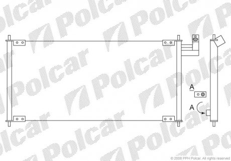 Радіатор кондиціонера MAZDA 323, 98- (BJ0E61480B, BJ0E61480A) Polcar 4509K8C1