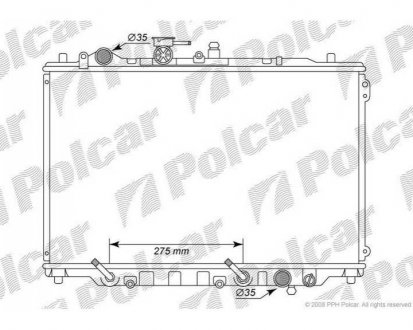 Фото автозапчастини радіатор охолодження 626 (GD) (F8C815200, F8C815200A) Polcar 4515082 (фото 1)