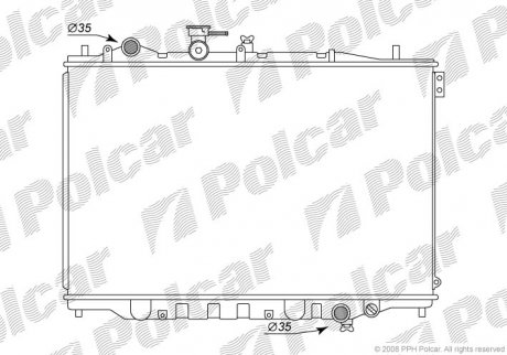 Фото автозапчасти радіатор охолодження Polcar 451508-3