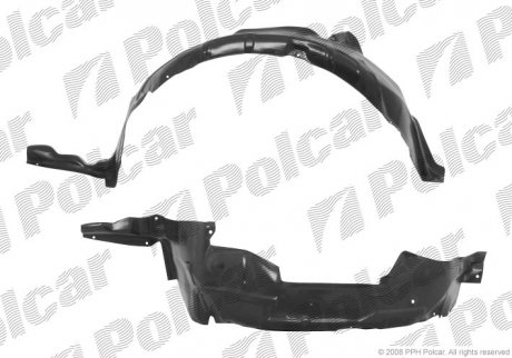 Фото автозапчасти подкрылок левый MAZDA 626 92- (G535-56141AF, GA7B56141B) Polcar 4516FL1