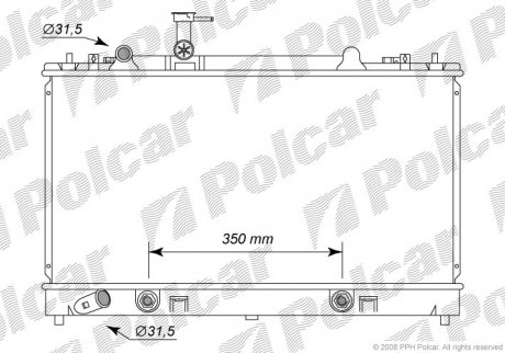 Фото автозапчастини радіатор охолодження 6, 02-07 (L32815200A, L32815200) Polcar 4519084K