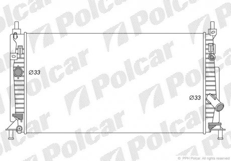 Радіатор основний Mazda 3 1.6-2.0 2009- 3 (BL), 09- (Z6681520Y, LF8B1520Y, LF8M1520YD) Polcar 454208-1