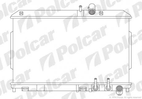 Радиатор охлаждения RX8 (N3H215200C, N3H415200C) Polcar 454808-2