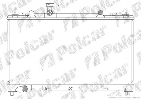 Радиатор охлаждения 6 07- (RF8G15200) Polcar 456008-5 (фото 1)