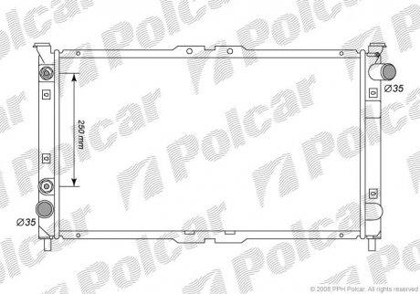 Фото автозапчасти радиатор охлаждения XEDOS 9 (KL4715200A, KL8115200A) Polcar 457708-2