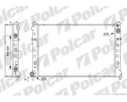 Фото автозапчасти радиатор охлаждения MPV 99- (AJ5115200B) Polcar 457908-5