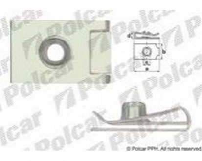 Фото автозапчасти монтажная пластина Części mocujące (A0039944245, N90368203) Polcar 4M520050