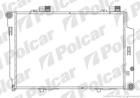 Фото автозапчасти радиатор охлаждения C-KLASA (202) 93- (2025002103, 2025006603) Polcar 5002081