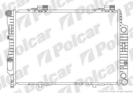 Радиатор охлаждения C-KLASA (202) 93- (2025004103) Polcar 500208