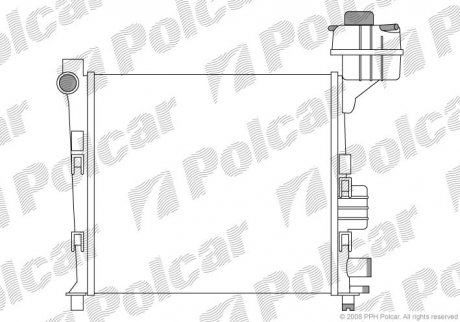 Радиатор охлаждения A-KLASA (168) (1685000002) Polcar 5005082X