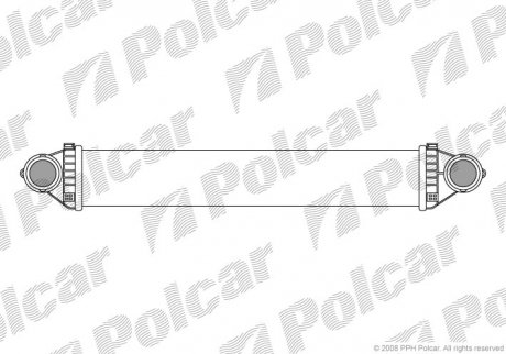 Радиатор воздуха (Интеркуллер) A-KLASA (169) (1695000000, 1695000900) Polcar 5006J8-1 (фото 1)