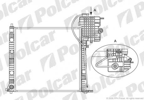 Фото автозапчасти радіатор охолодження Polcar 5012086X