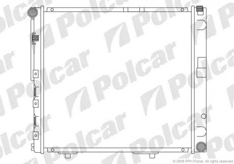 Фото автозапчастини радіатор охолодження 124 84-/93- (1245005003, 1245009203) Polcar 501408 (фото 1)