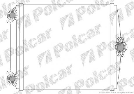 Радиатор печки Mercedes 124/E-Klasse, 84-/93-96 126 80-91 (0028356301, 0028353401, 0028355301, 0028355201) Polcar 5014N8-2
