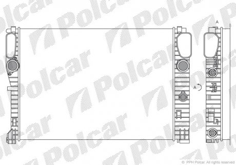 Радіатор охолодження Polcar 501608-1 (фото 1)