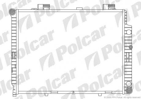 Радiатор DB 210 E 270/320 CDI 99-02 E-KLASA (210) 95- (2105005803) Polcar 502108-4 (фото 1)