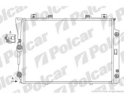 Фото автозапчасти радиатор охлаждения S-KLASA (140) 91-/93 (1405002103, 1405002003) Polcar 502408-8