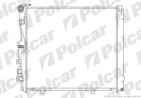 Радіатор охолодж.(основний) DB W124 85-96 M103/M104 124 84-/93- (1245002803, 1245009003) Polcar 502408