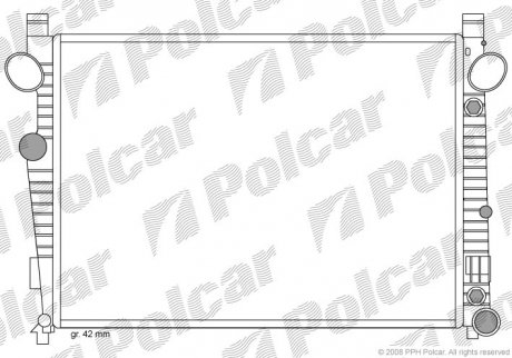 Радиатор охлаждения S-KLASA (220) 98- (2205000103) Polcar 5025082X