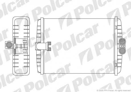 Радиатор обогрева S-KLASA (220) 98- (2208300261) Polcar 5025N81X