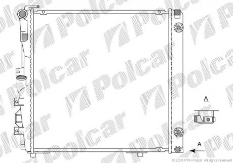 Фото автозапчасти радіатор охолодження Polcar 502608-1