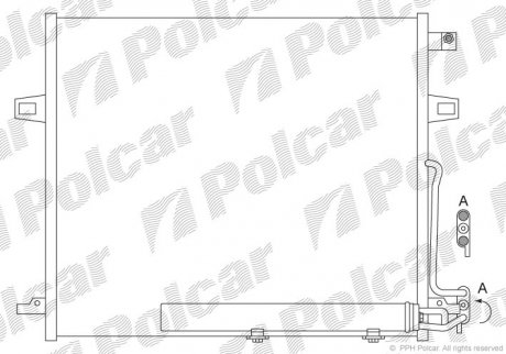 Радіатор кондиціонера MERC.ML(W164)/R(251) (2515000054) Polcar 5045K8C1