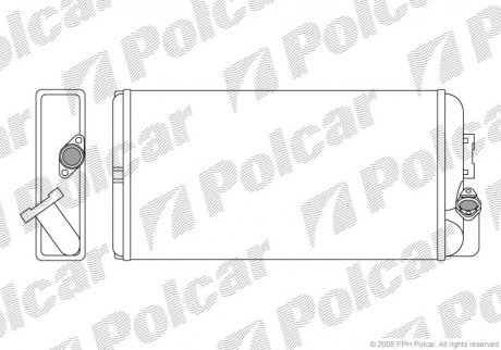 Радіатор обігріву T2 (507-812) 86-94 (0028352401) Polcar 5053N8-1 (фото 1)