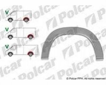 Фото автозапчастини ремкомплект крила заднього лівий=правий MERC.SPRINTER 95- Polcar 5062831M (фото 1)