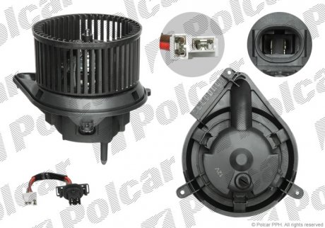 Вентилятор кабины MERC.SPRINTER/VW LT (0018305708, 2D1959101A, A0018305708) Polcar 5062NU-2