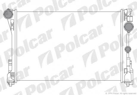 Радіатор охолодження C-KLASSE (204) (2045000303, 2045000503) Polcar 507008-1 (фото 1)