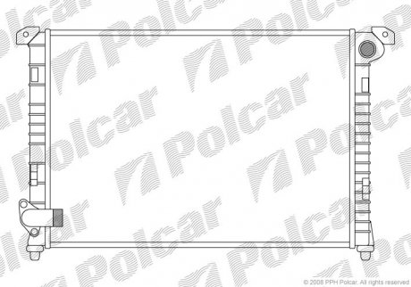 Радиатор охлаждения MINI 01- (17101475550, 1475550) Polcar 510108-1