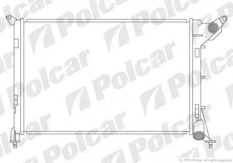 Радіатор охолодження MINI 01- (17101475552) Polcar 510108-5