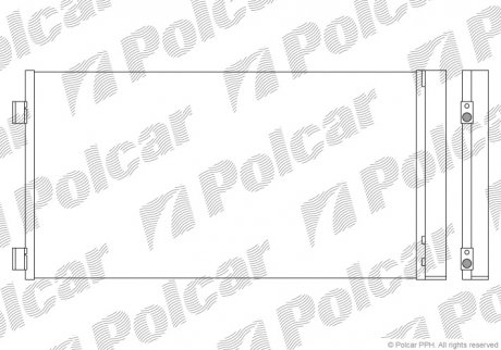 Радиатор кондиционера Mini (R56), 10- (64539228607) Polcar 5103K8C1