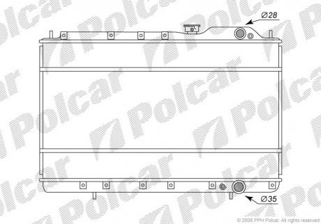 Фото автозапчасти радиатор охлаждения COLT/LANCER 84-92 (MB538544) Polcar 521608-4