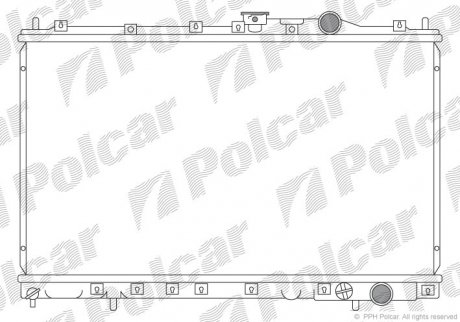 Радиатор охлаждения COLT/LANCER 92- (MB660562, MB845790) Polcar 521708-1