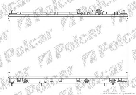 Радиатор охлаждения GALANT 93-96 (MB845810) Polcar 522108-5