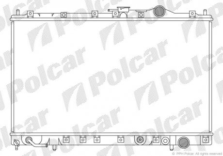 Радіатор охолодження SPACE WAGON 91-98 (MB906097) Polcar 523008-4