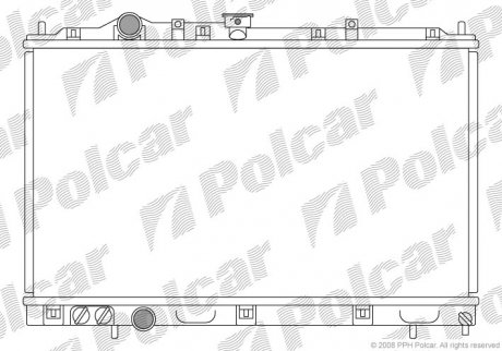 Радиатор охлаждения COLT/LANCER 96- (MR204591) Polcar 523108-1