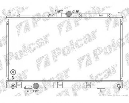 Фото автозапчасти радиатор охлаждения LANCER 00- (MR968352) Polcar 5232084K