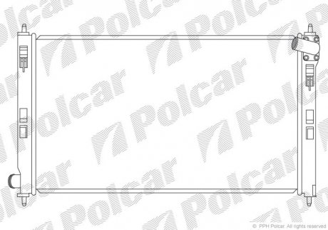 Радиатор охлаждения ASX (1350A297, MN156092) Polcar 523408-1 (фото 1)