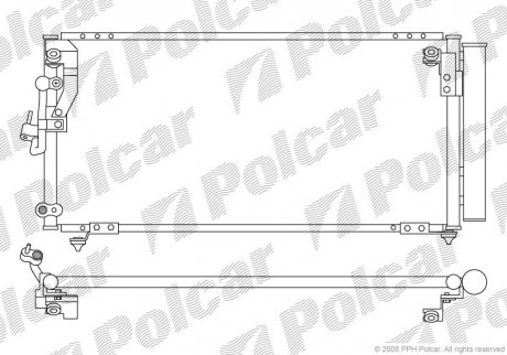 Радиатор кондиционера M.ECLIPSE,00-/CHR.SB (MR315302, MR568225) Polcar 5245K8C1