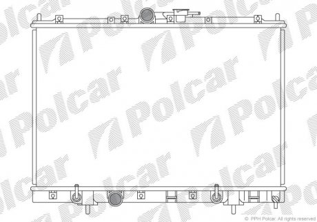 Радиатор охлаждения PAJERO PININ (MR373172) Polcar 526908-2 (фото 1)