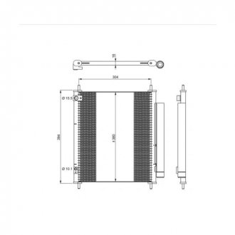 Радиатор кондиционера C-Zero/Peug. Ion/Mit. i-Miew (7812A019, 6455HX) Polcar 52H1K81K
