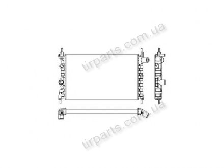 Фото автозапчасти радиатор охлаждения Opel Kadet 1.3 86-91 KADETT E 84- (90444154, 1300100, 1302074, 1302026, 90180560, 90352138) Polcar 550508-1 (фото 1)