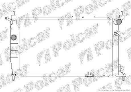 Фото автозапчасти радіатори охолодження Polcar 550708-5