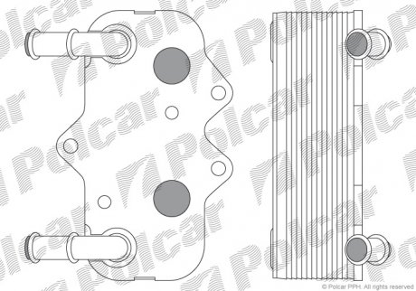 Радиатор масляный Opel Vectra B 2.0tdi ASTRA G 98- Polcar 5508L8-3