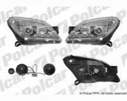 Фото автозапчастини фара основна OPEL ASTRA H, 04- Polcar 550909AE